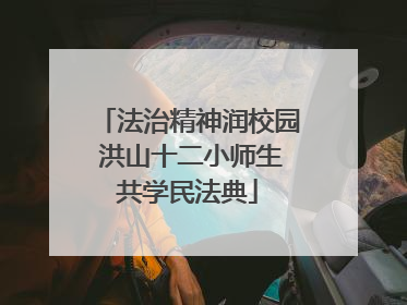 法治精神润校园 洪山十二小师生共学民法典